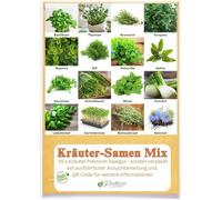 Set de graines d'herbes aromatiques PRADEMIR-16 variétés d’herbes aromatiques-Graines 100% naturelles-Variétés les plus populaires