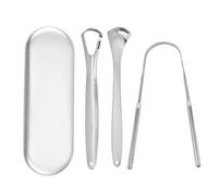 Set de gratte-langue 3 pièces avec boîte l Hygiène buccale & gratte-langue l Élimine la mauvaise haleine & assure une haleine fraîche chaque jour
