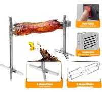 Set de gril pour rôtissoire, réglable en hauteur, en acier inoxydable, compatibilité universelle