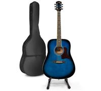 Set de guitare acoustique MAX SoloJam avec support - Bleu