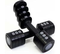 Haltères d'haltères réglables 2 poids de 1 à 2,5 kg 4 en 1 Appareil de fitness Gym Domicile Entraînement (Noir)