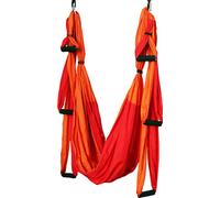 Set de hamacs de yoga Couverture Balançoire de yoga suspendue Tissu de yoga aérien Hamac pour le yoga fitness Anti-gravité Swing(Orange+Rouge)