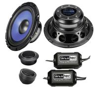 Set de haut-parleurs 2 voies à encastrer 300 W Sinustec ST-165