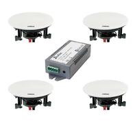 Set de haut-parleurs encastrables 2 voies - 2202LYNCS20S2 - 8 Ω - Blanc - Amp. 4 canaux Bluetooth inclus