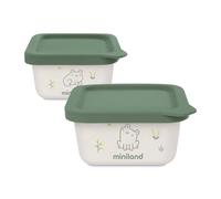 Set de hermétiques en matériau bio naturset 2 frog vert TU
