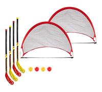 Bandito Fun Hockey Kit complet avec 2 x Lot de 2 raquettes et Pop Up Kit Mini de porte