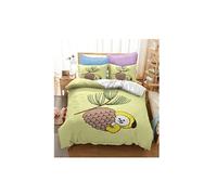 Set de housse de couette BT21 en polyester 240x220cm avec 2 taies d'oreiller 50*75cm #MK18010