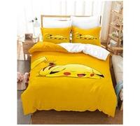 Set de housse de couette Pokémon en polyester 240x220cm avec 2 taies d'oreiller 50*75cm - Pikachu G