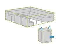 Set de housses de protection 300 x 300 cm pour salon de jardin + housse pour 6 à 8 coussins