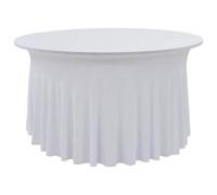 vidaXL Nappes élastiques de table avec jupon 2 pcs 180x74 cm Blanc
