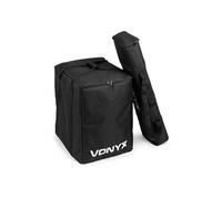 Set de housses de transport Vonyx VX808BAG pour Enceinte Colonne VX808 - Nylon Noir - Lot de 2