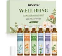 Set De Huiles Essentielles Roll-On 6x10ml, Huiles Essentielles Parfum 100% Naturel Pour Corp, Poignets, Derrière Les Oreilles, Huiles Parfums Pour Calme, Rêve, Détente, Rajeunir, Apaiser