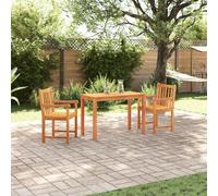 Set de jardin 3 pièces en bois d'acacia