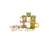 Enchantimals Coffret Maison Café Jungle Enchantée - Mini-poupée Peeki Perroquet, Sheeny (GNC57)