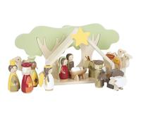 Small Foot-Engel Set Pesebre Madera, navideña Apta para niños, decoración de Navidad, 12356, Multicolor, S