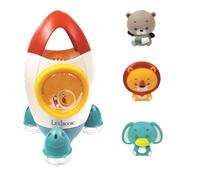 Lexibook Jeu de bain Fusée – Set 3 animaux, jets d'eau tournants – Blanc dès 18 mois
