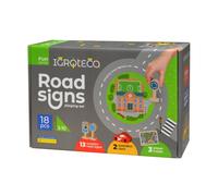 Set de jeu panneaux routiers 18 pcs bois
