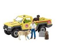 Set de Jeu Visite Vétérinaire Pick-up avec Accessoire Schleich Multicolore Multicolore G