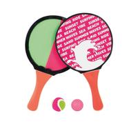 Set de jeux de plage WDK Combi Scratch 19 cm 2 raquettes et 2 balles Noir