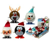 Set de jouets de Noël à remonter pingouin 12 pièces renne bonhomme de neige père Noël