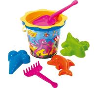 Set de jouets de sable Pelle Râteau Seau Moules Tamis IML Enfants Set de seaux 7 pcs.
