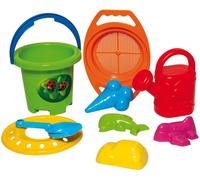 Set de jouets de sable pour enfants Set de seaux 9 pcs MEGASET m. Roue à sable Benne Arrosoir