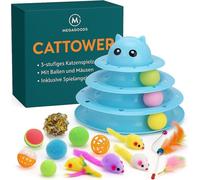 Set de jouets pour chats 14 pièces avec canne à ressort Balle Souris Clochette FR.