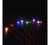 Set de lumières LED clignotantes colorées (30CM) pour DIY/MOC (lot de 2), BrickBling Set d'éclairage LED décoratif compatible avec Lego et autres grandes marques de briques