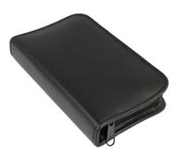 Set de manucure, étui en cuir, 10 pièces, noir