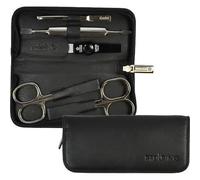Set de manucure - PFEILRING - 6 pièces - Cuir Nappa - Acier noir - 18 x 9 x 4 cm