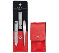 Set de manucure - ZWILLING - TWINOX - 3 pièces - Acier inoxydable - Rouge Dauphine