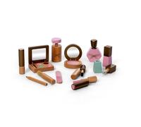 Set de maquillage en bois - BYASTRUP - 13 pièces - Multicolore - Trousse de rangement - Miroirs acrylique