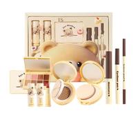 Set de Maquillage Tout-en-Un, Ensemble de 8 Pièces, Ensembles de Maquillage pour Femmes Filles, Kit de Maquillage avec Eyeliner, Palette d'Ombres à Paupières, Mascara, Air Cushion et Rouge à Lèvres