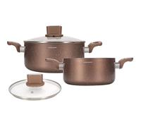 Set de marmites - ARTHUR MARTIN - AM9820 - 20-24 cm avec couvercle en verre - Aluminium - Tous feux dont induction