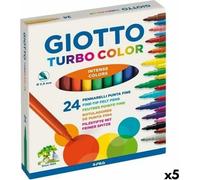 Set de marqueurs Giotto Turbo Color Coloré (5 pièces)