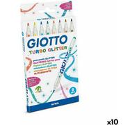 Set de marqueurs Giotto Turbo Glitter Coloré (10 pièces)