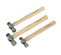 Set De Marteaux À Boule De Sealey 3 Pièces Avec Manches En Hickory AK203