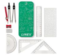 Linex Ensemble de Géométrie Complet pour étudiants, 10 Pièces