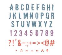 Set de matrices Sizzix Thinlits, typographie de Seth Apter, 43 matrices de découpe