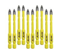 Set de mèches à béton en porcelaine DARTOTEK Maçonnerie 6mm Scie cloche pour carrelage, brique, Pointe en carbure de tungstène avec carreaux de céramique, Pavé sur mur en béton ou en briques, 10 Pcs