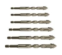 Set de mèches eccentric à rainures - Mèche Excentrique 4 Goujures À Dent De Scie,Pointe De Perçage Haute Dureté Pour Béton Ciment Carrelage Métal Bois - Pour Les Travaux De