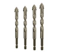 Set de mèches eccentric à rainures | Mèches eccentric renforcées quatre arêtes - Outil de Forage à Haute Dureté pour Carrelage Ciment Béton Brique Verre,Béton Métal Bois Verre Brique Ciment