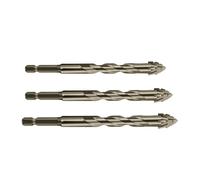 Set de mèches eccentric à rainures - Mèches Métal Quatre Tranchants,Outil de perçage pour carrelage verre métal brique,Béton Métal Bois Verre Brique Ciment