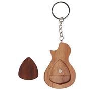 Set De Médiators En Bois, Porte - Clés Étui De Rangement, Fait Main, Couleur Naturelle - Design Ergonomique, Cadeau Durable Pour Musiciens