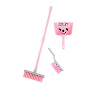 Set de ménage Casdon Hetty, Jouets de nettoyage colorés pour les enfants dès 3 ans, Encourage l’apprentissage par le jeu, Avec balai, balayette et pelle, Rose