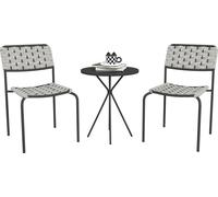 Set de meubles de jardin en poly rotin Outsunny, Outdoor Lounge Meubles de balcon pour 2 personnes