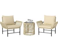 Set de meubles de jardin en poly rotin Outsunny, Outdoor Lounge Meubles de balcon pour 2 personnes
