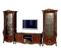 Set de meubles de salon Designer Salon Sideboard 2x Vitrine 3pcs. Meuble-paroi Nouveau