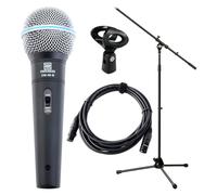 Set De Microphone DJ PA Professionnel Live Chant Voix Cable Connecteur XLR Pince