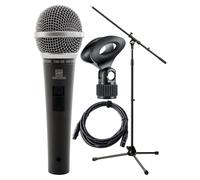 Set de Microphone Dynamique Karaoke Chant Voix avec Support Trépied Cable XLR